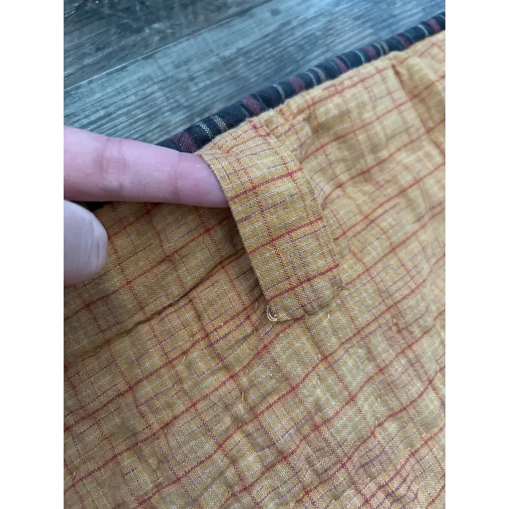 Patch Magic Harvest Log Cabin Throw Quilt 48 x 60 Rustic Cabin Hanging Loops